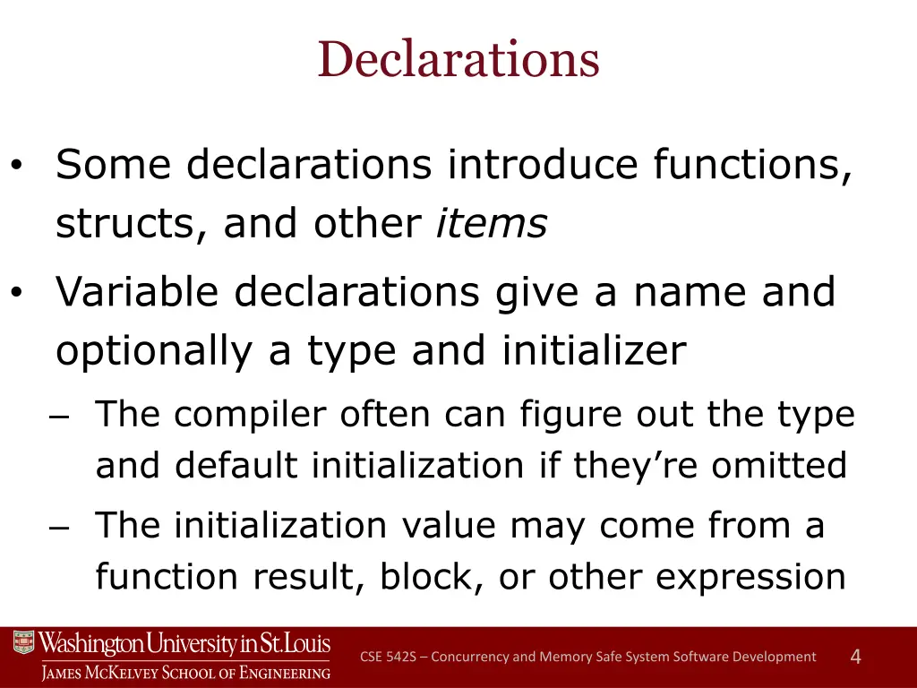 declarations