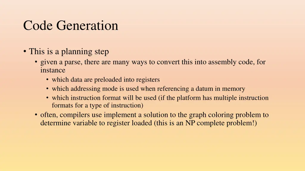 code generation