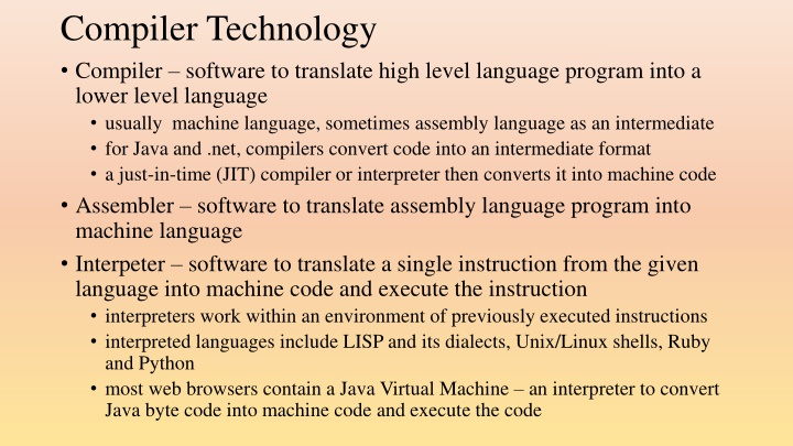 compiler technology compiler software