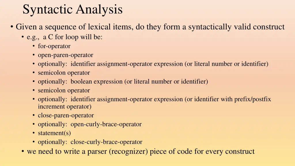 syntactic analysis