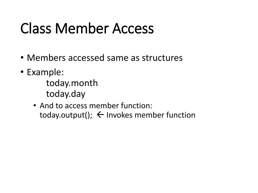 class member access class member access