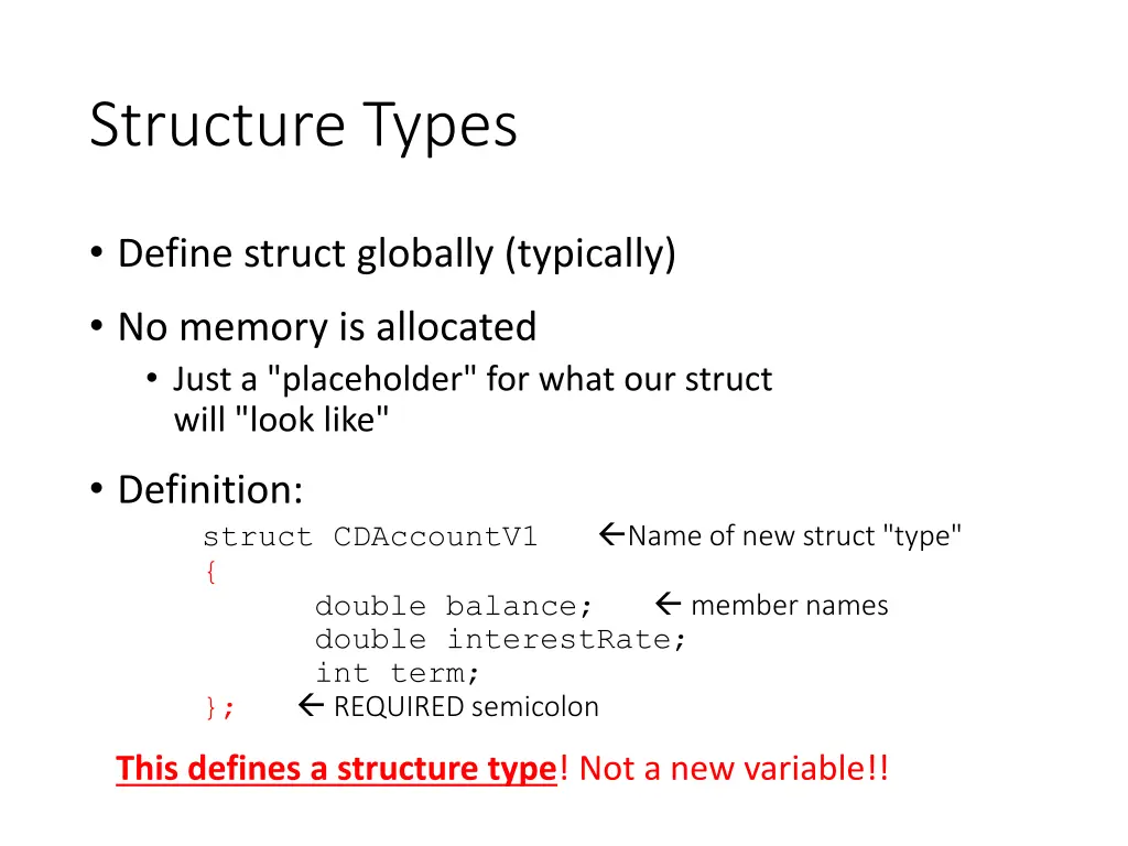 structure types