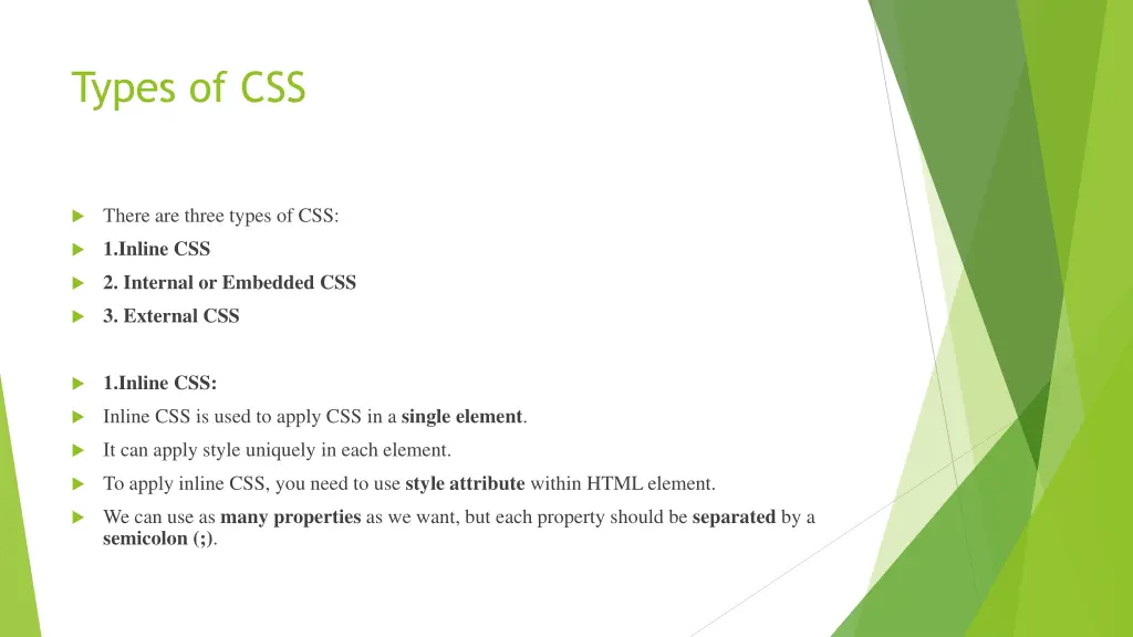 types of css