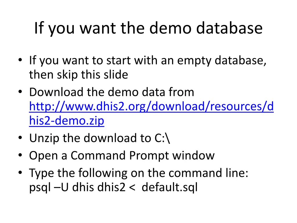 if you want the demo database