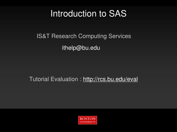 introduction to sas