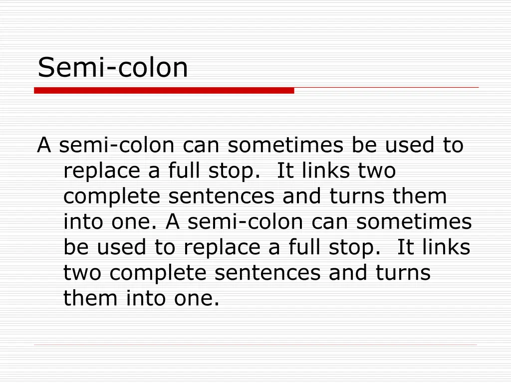 semi colon