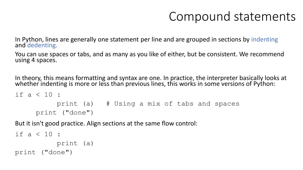 compound statements 1