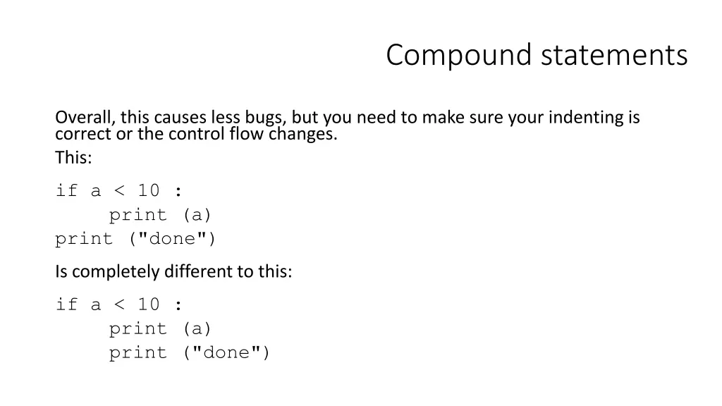 compound statements 2