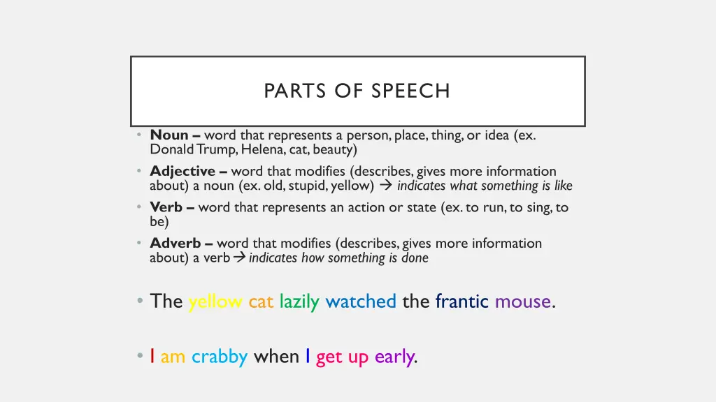 parts of speech