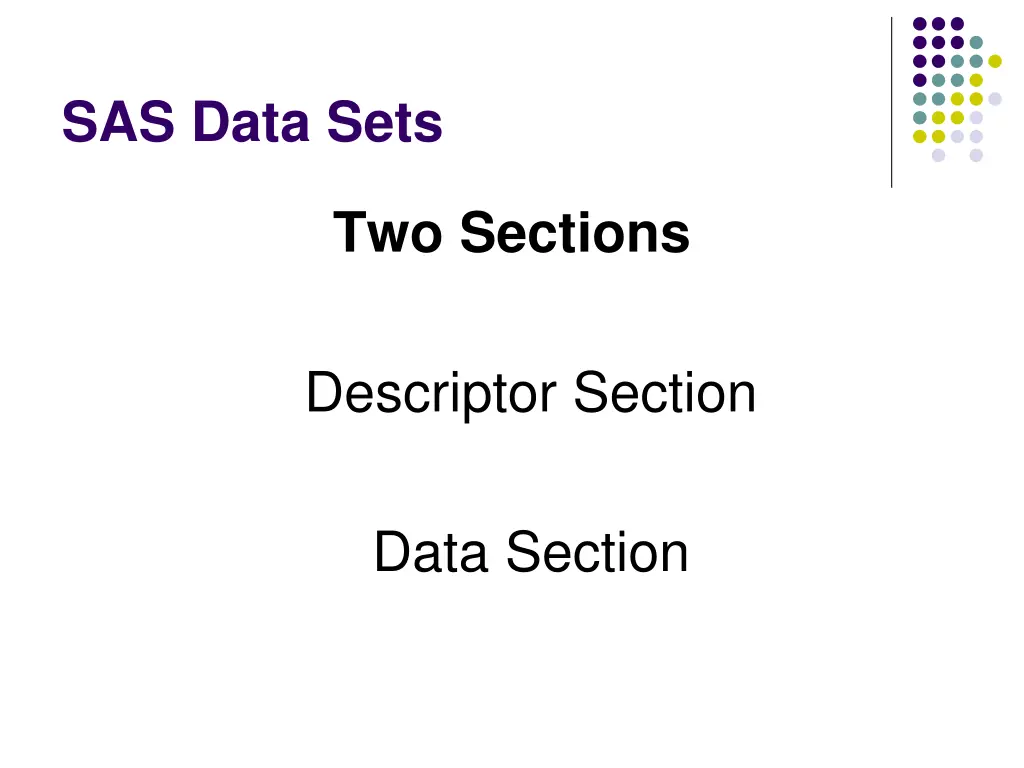 sas data sets