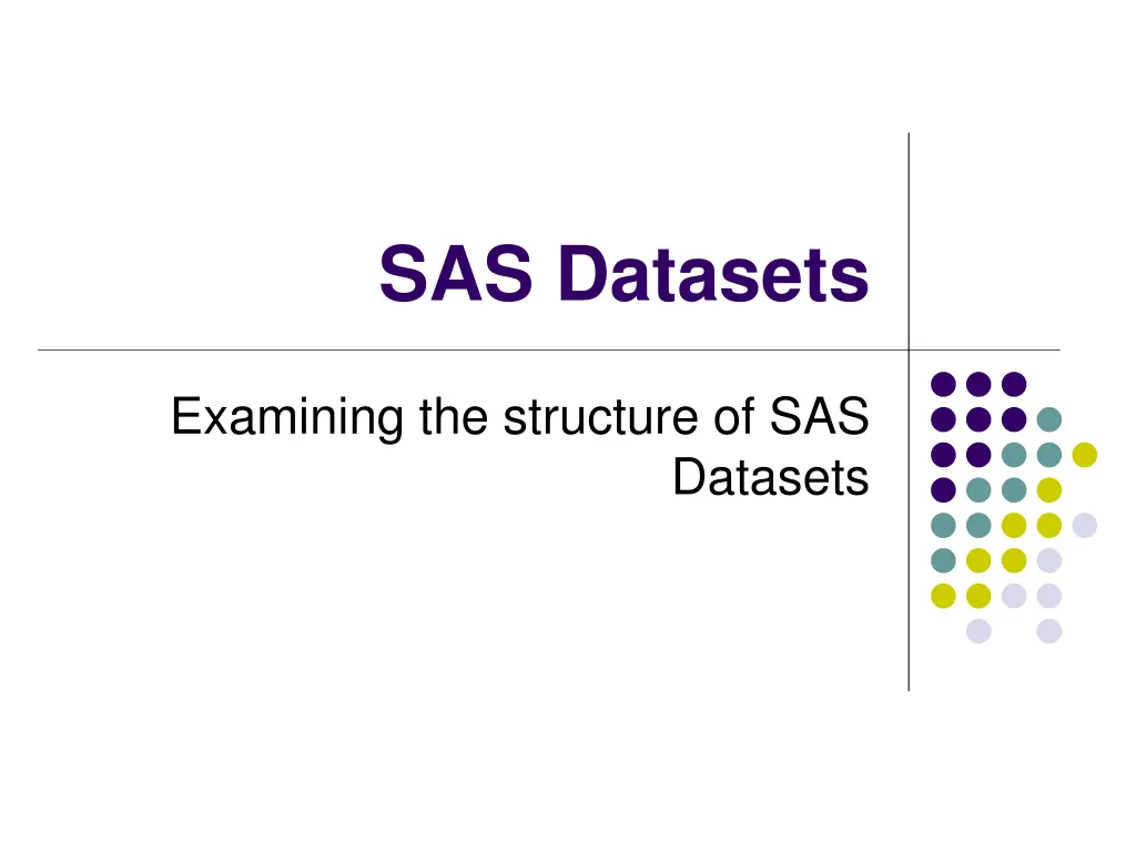 sas datasets