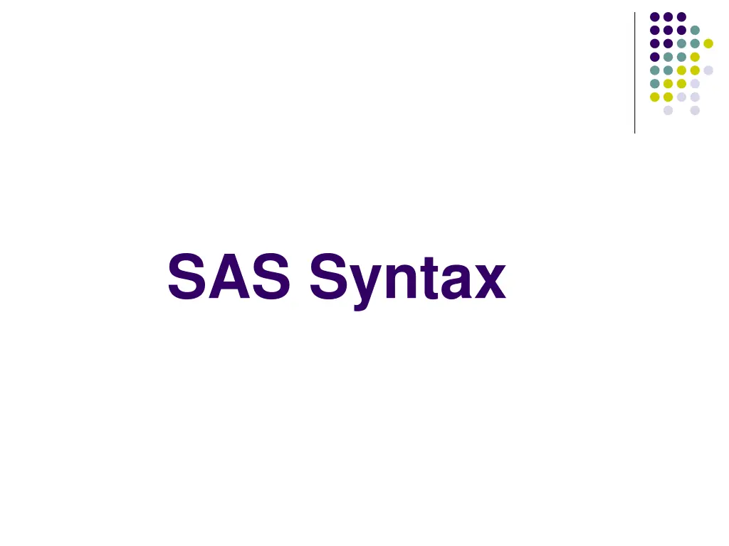 sas syntax