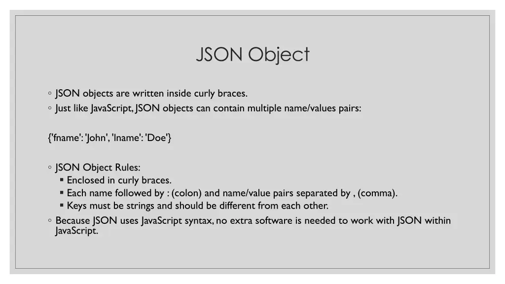 json object