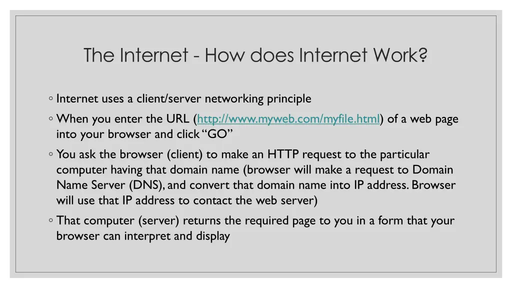 the internet how does internet work