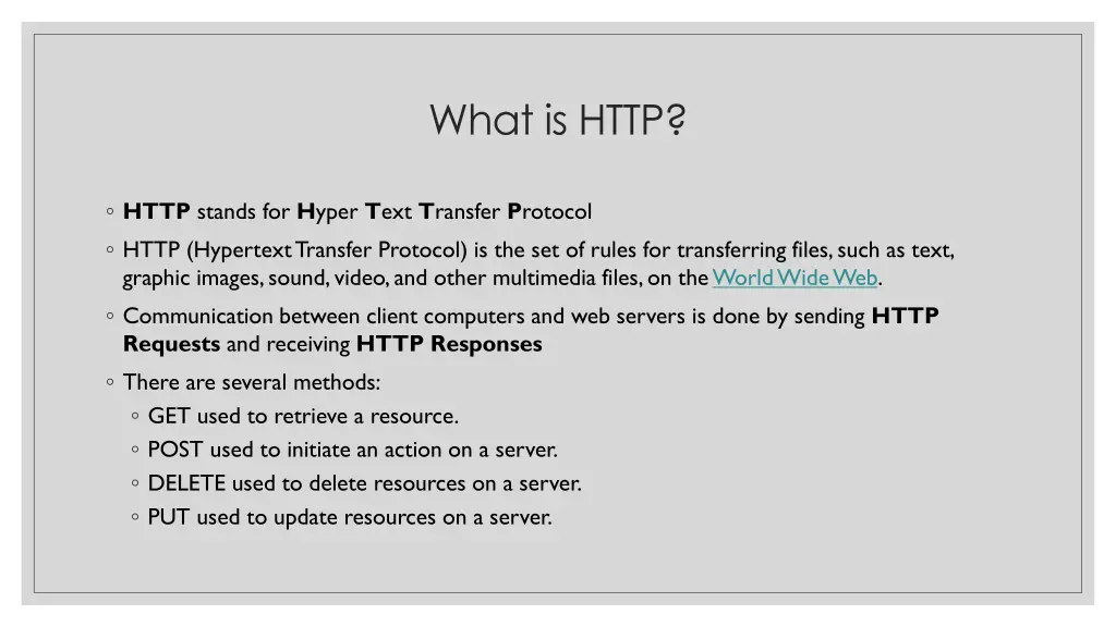 what is http