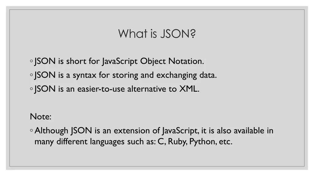 what is json