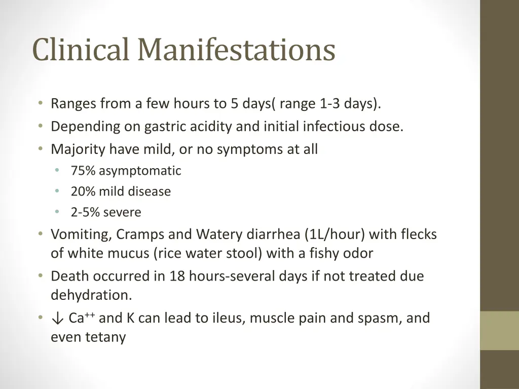 clinical manifestations