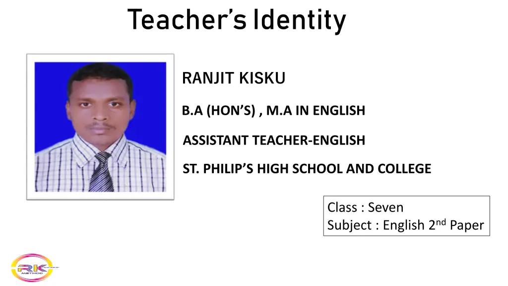 teacher s identity