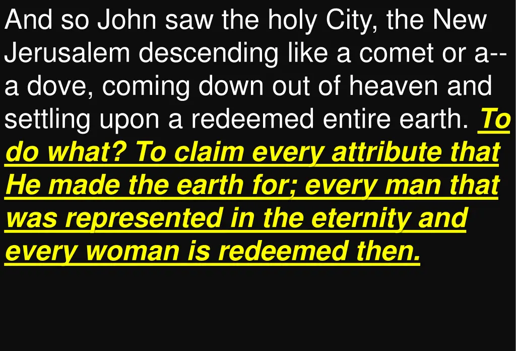 and so john saw the holy city the new jerusalem