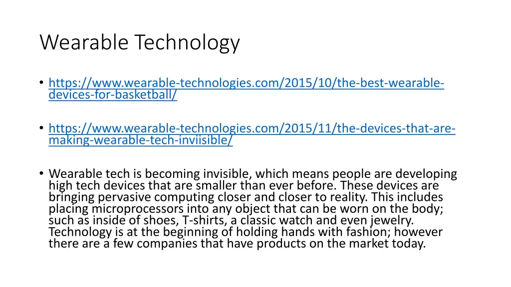 wearable technology