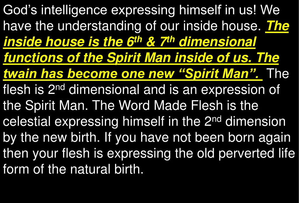 god s intelligence expressing himself