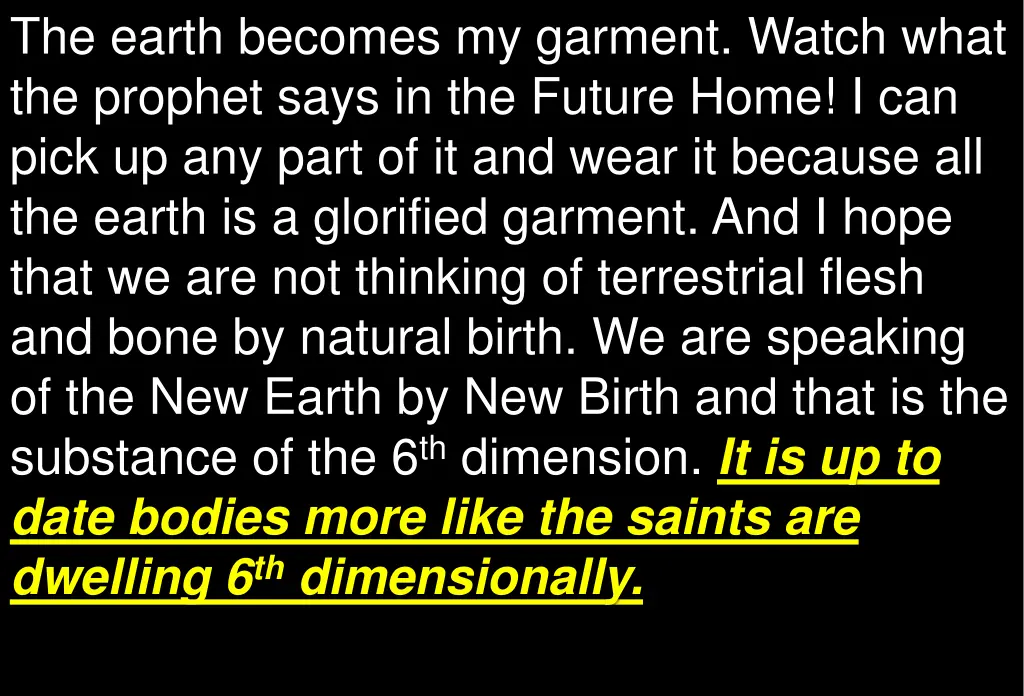 the earth becomes my garment watch what