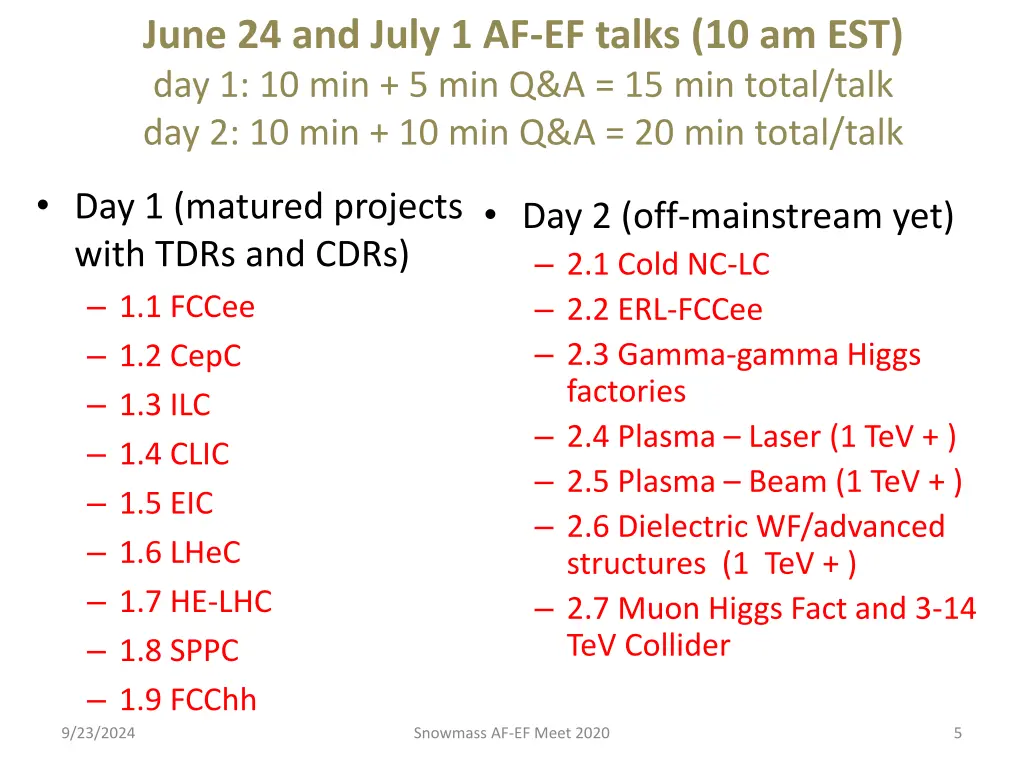 june 24 and july 1 af ef talks