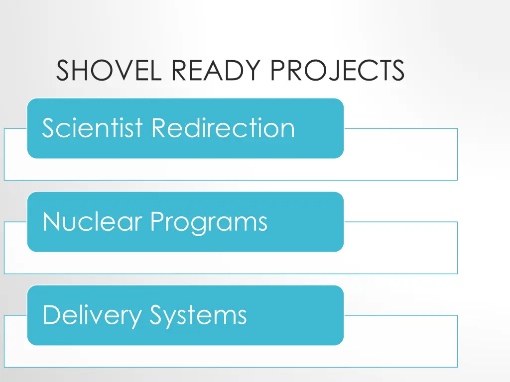 shovel ready projects