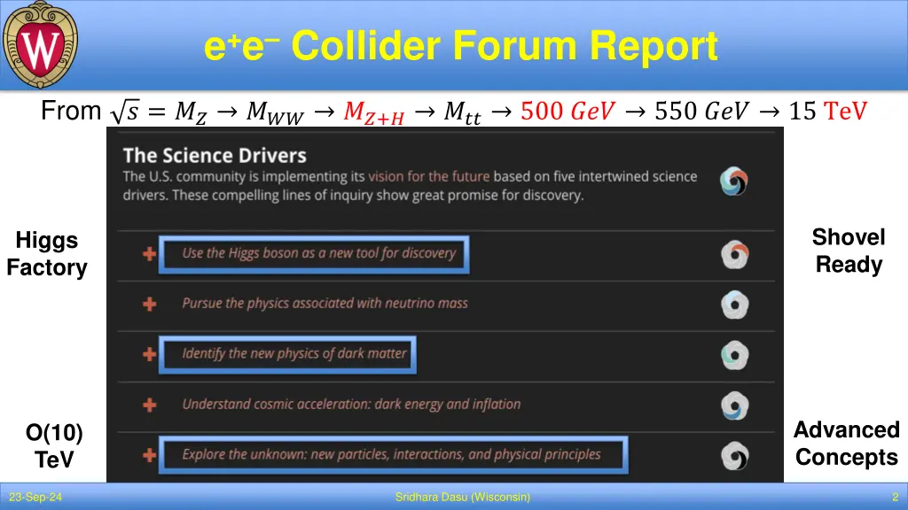 e e collider forum report 1