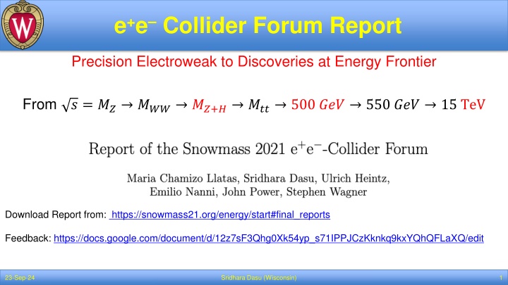 e e collider forum report