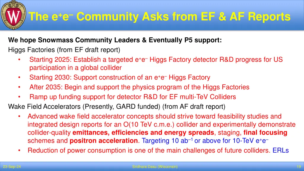 the e e community asks from ef af reports