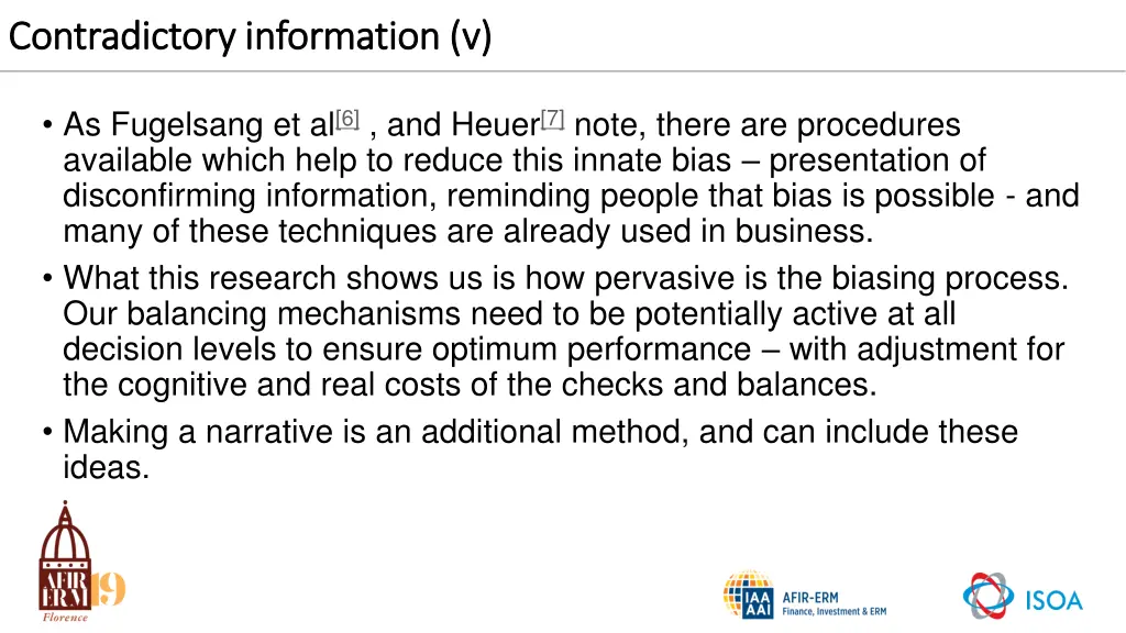 contradictory information v contradictory