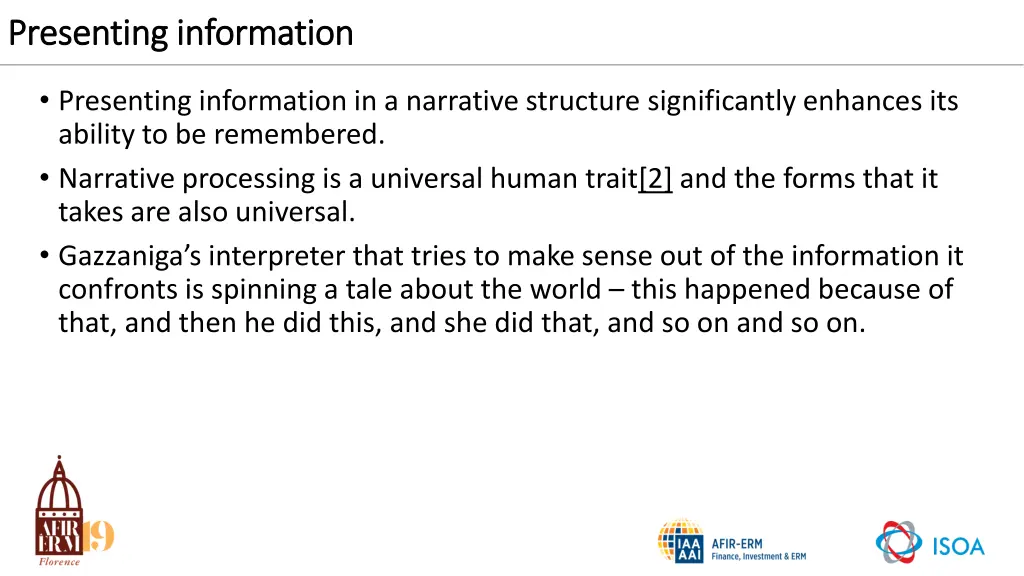 presenting information presenting information