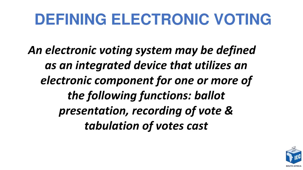 defining electronic voting