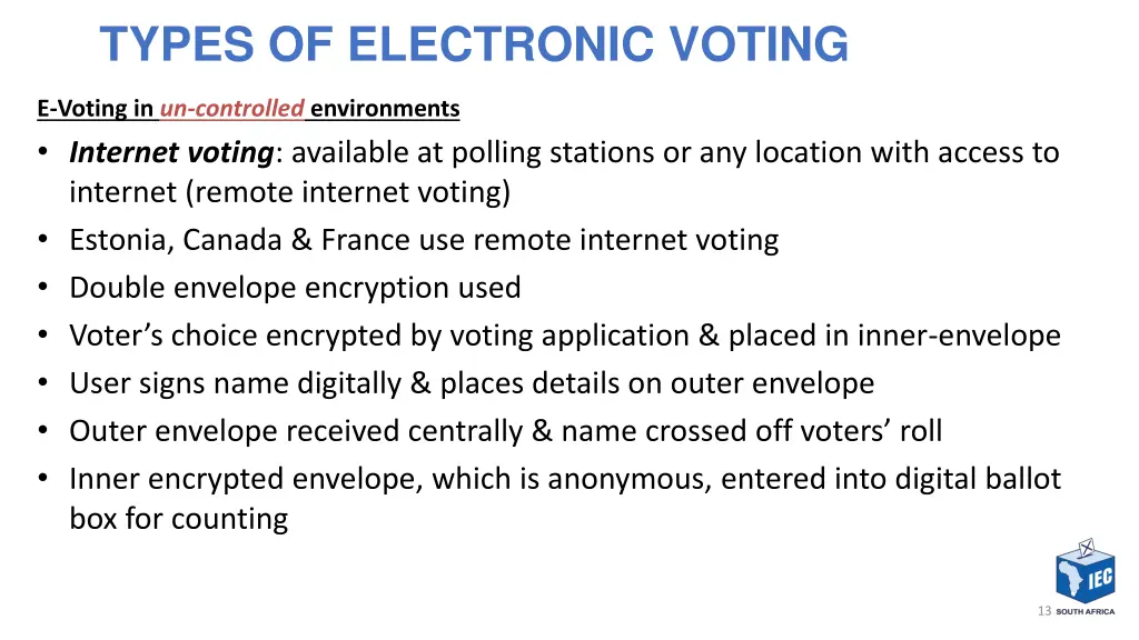 types of electronic voting 3