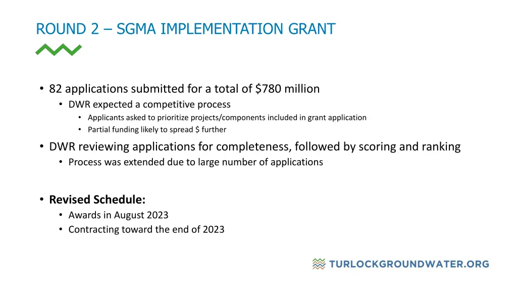 round 2 sgma implementation grant