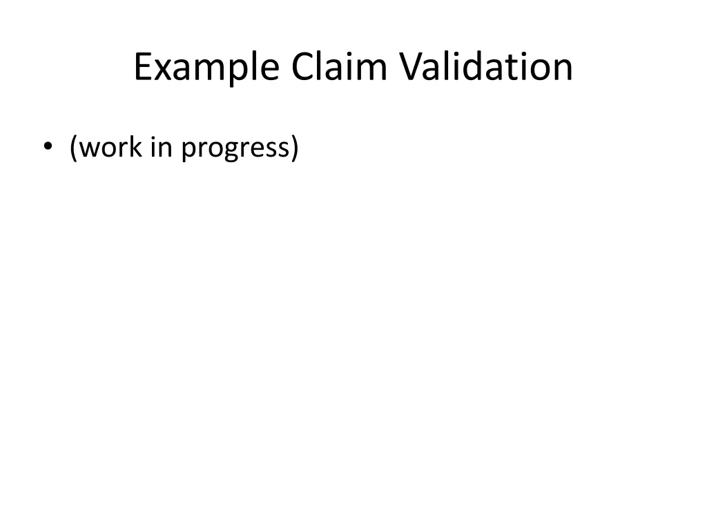 example claim validation