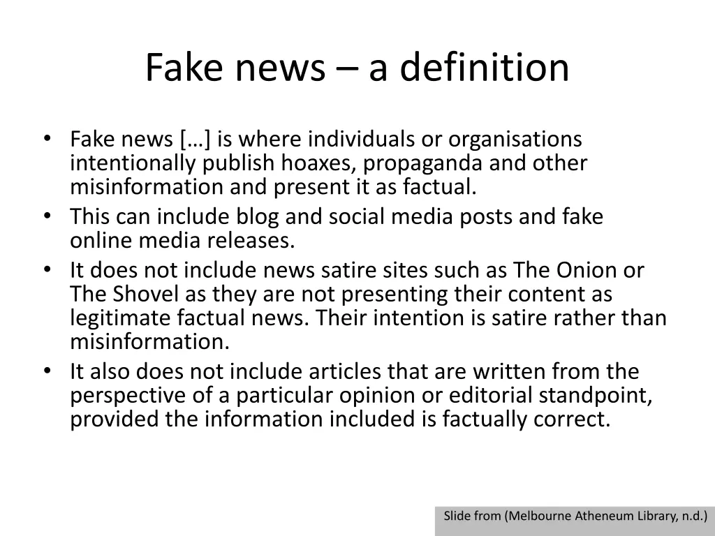 fake news a definition