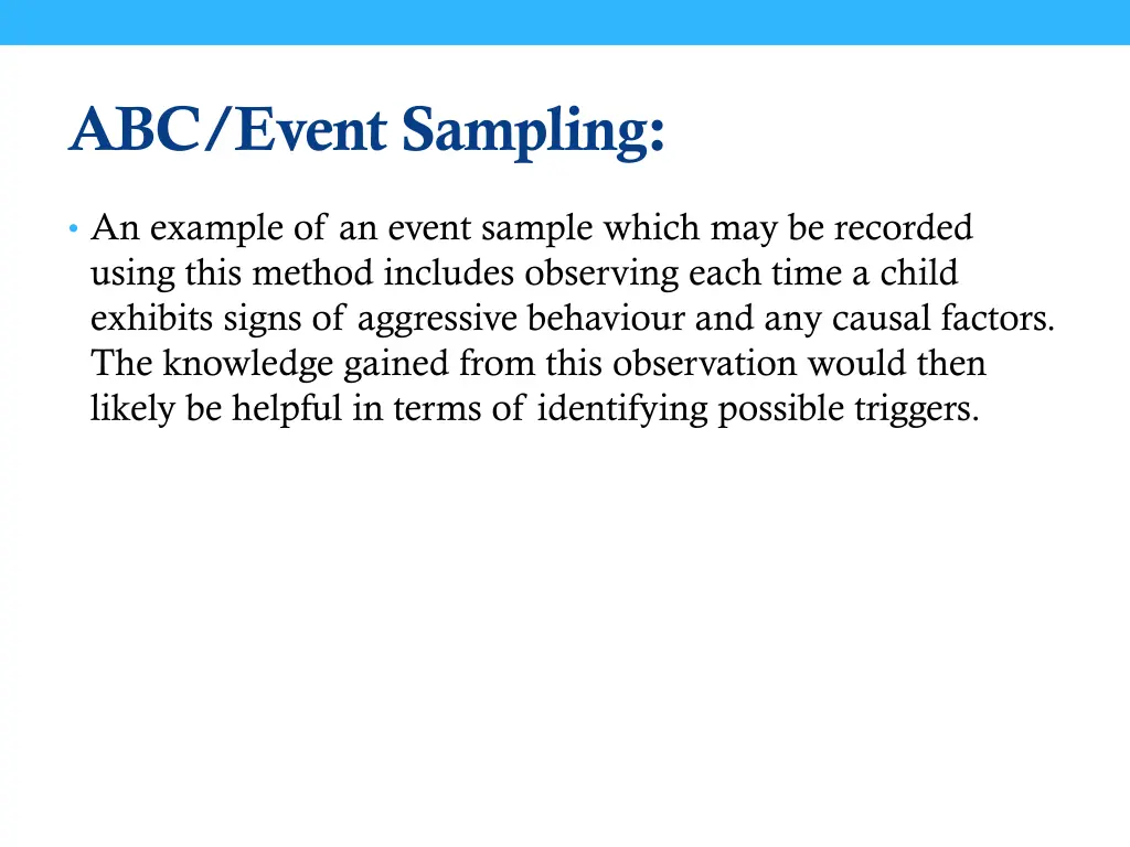 abc event sampling