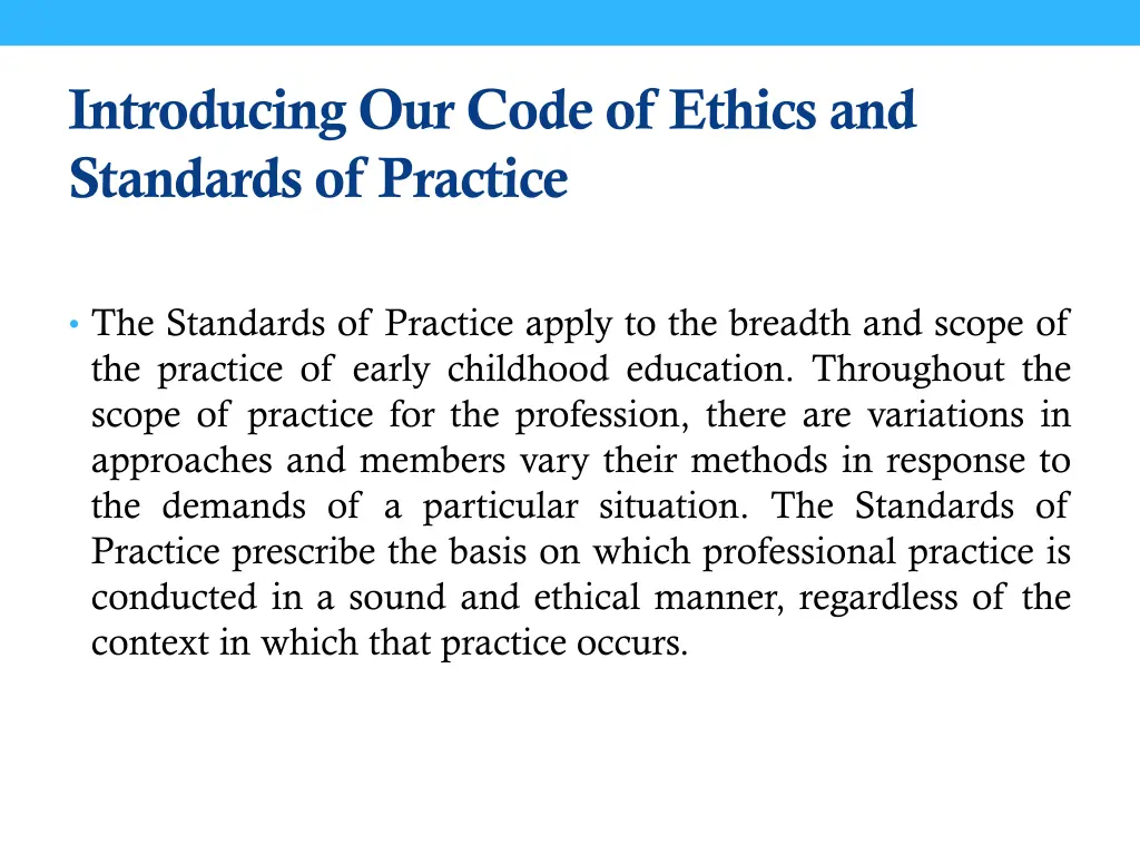 introducing our code of ethics and standards 1