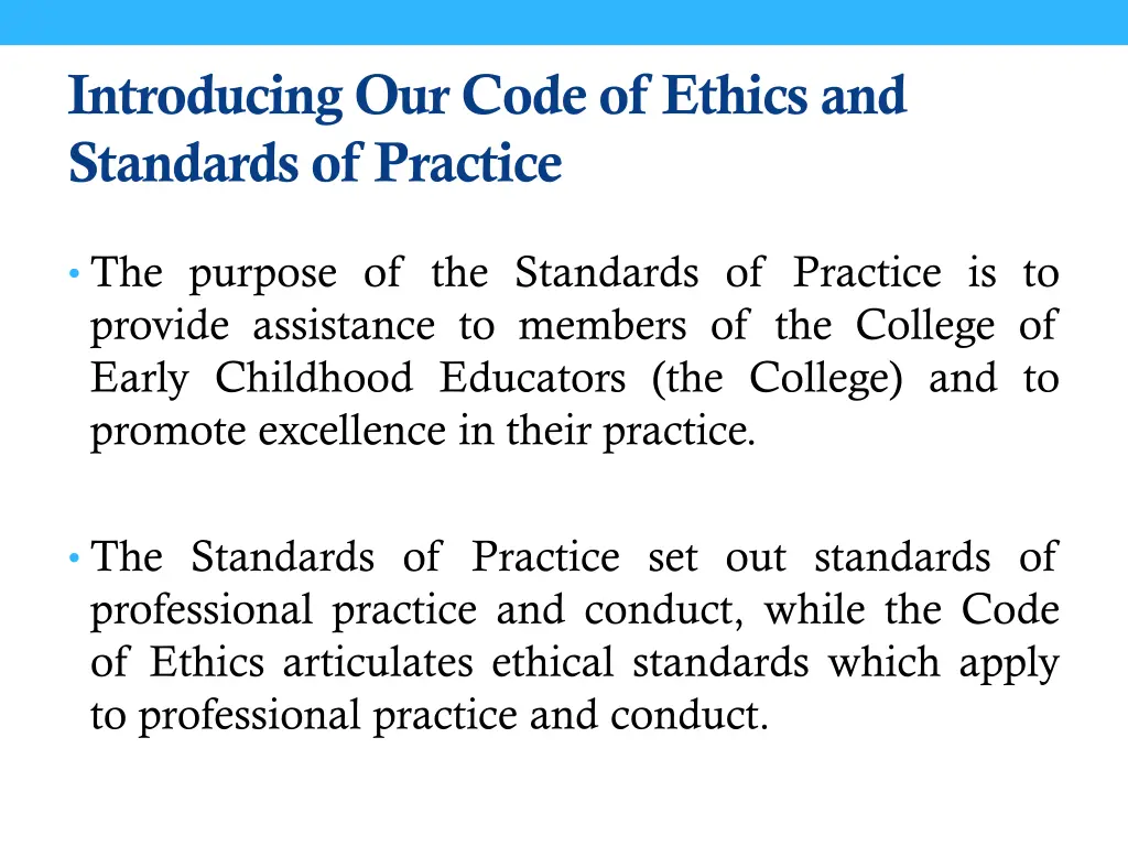 introducing our code of ethics and standards