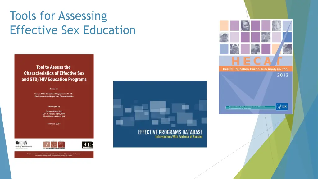 tools for assessing effective sex education