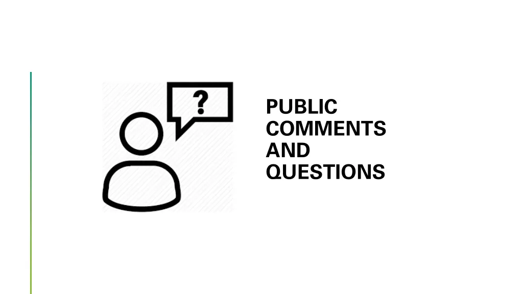 public comments and questions