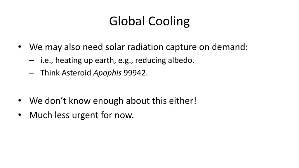 global cooling