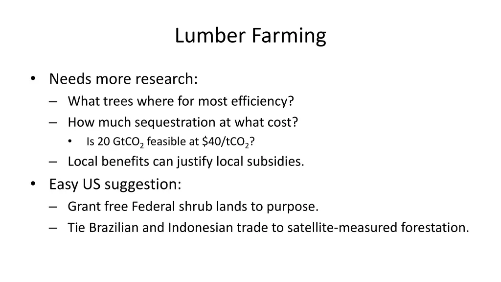 lumber farming