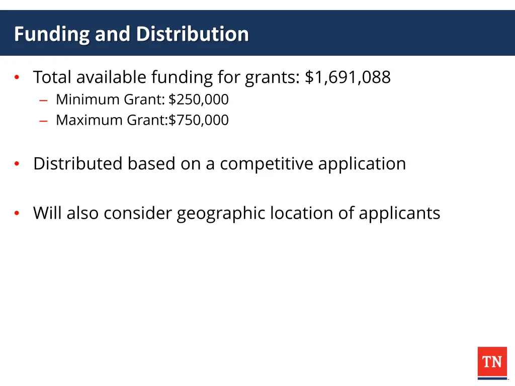 funding and distribution