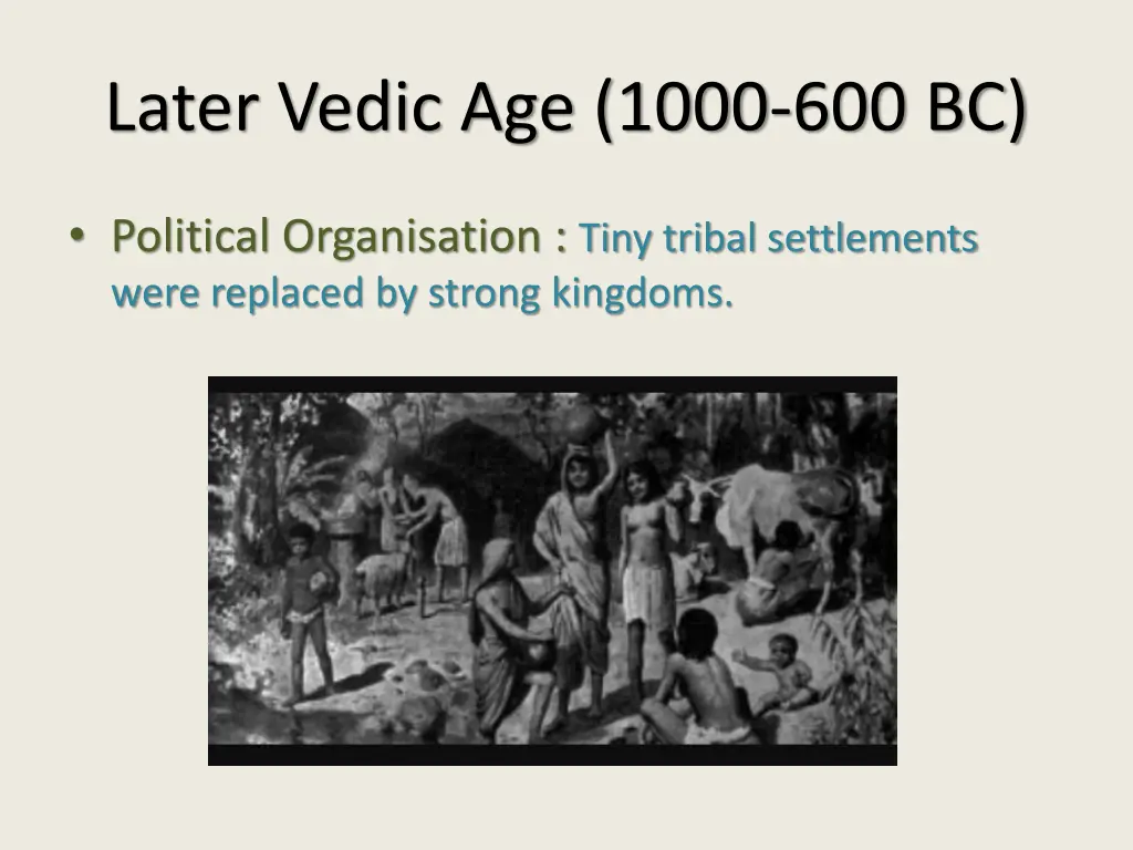 later vedic age 1000 600 bc