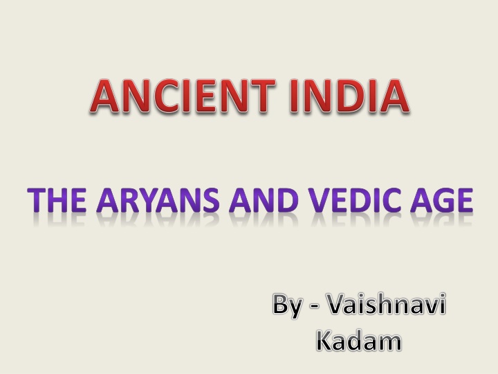 the aryans and vedic age