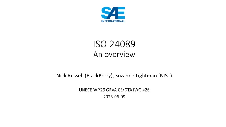 iso 24089 an overview