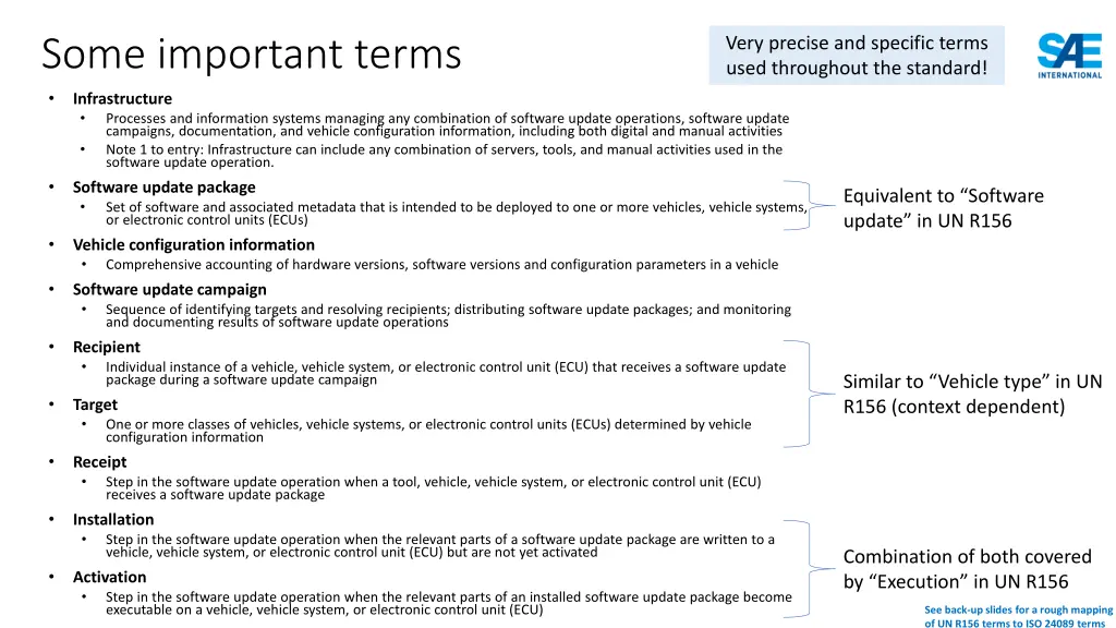 some important terms infrastructure processes